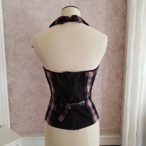 Vintage Tripp NYC Plaid Corset Vest XS - Picture 7 of 11